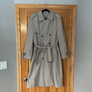 London Fog Men's Vintage Beige Trench Coat